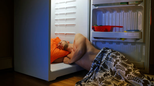 Man Sleeping in heat wave